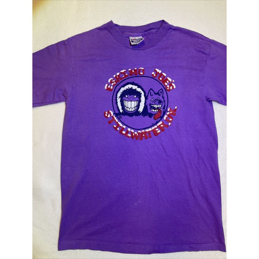Vintage Eskimo Joes Bar 90s‎ Stillwater Oklahoma T-Shirt Size M Single Stitch